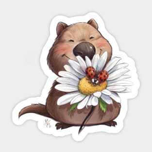 Mili Fay’s Quokka with Ladybug — I Love You Sticker